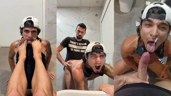 Wrecked In The Mall Bathroom By A Massive Cock!!!! – Leo Bulgari, Liam Harding